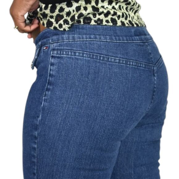 Vintage Tommy Hilfiger Button Fly Jeans Blue Flare Rhinestone Low Rise Retro 2 - Picture 12 of 16